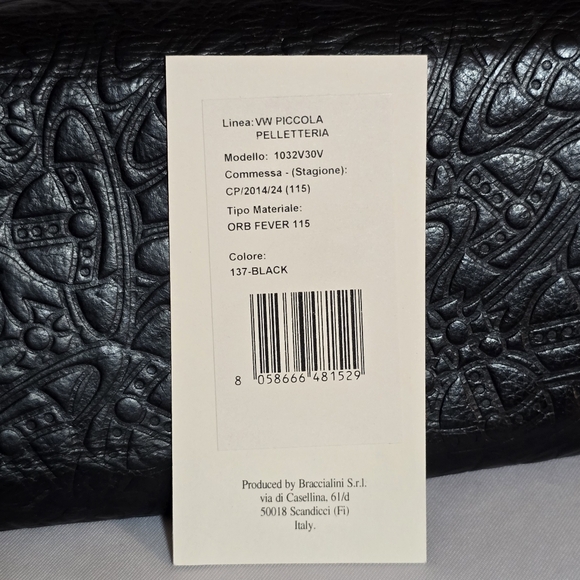 Vivienne Westwood Orb Fever Black Embossed Leather Continental Long Wallet - Picture 10 of 14
